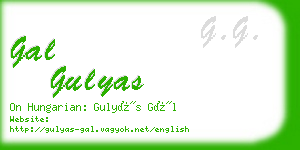 gal gulyas business card